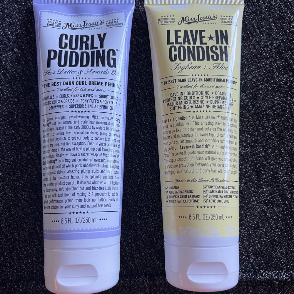 Leave in Condish & Curly Pudding by Miss Jessies